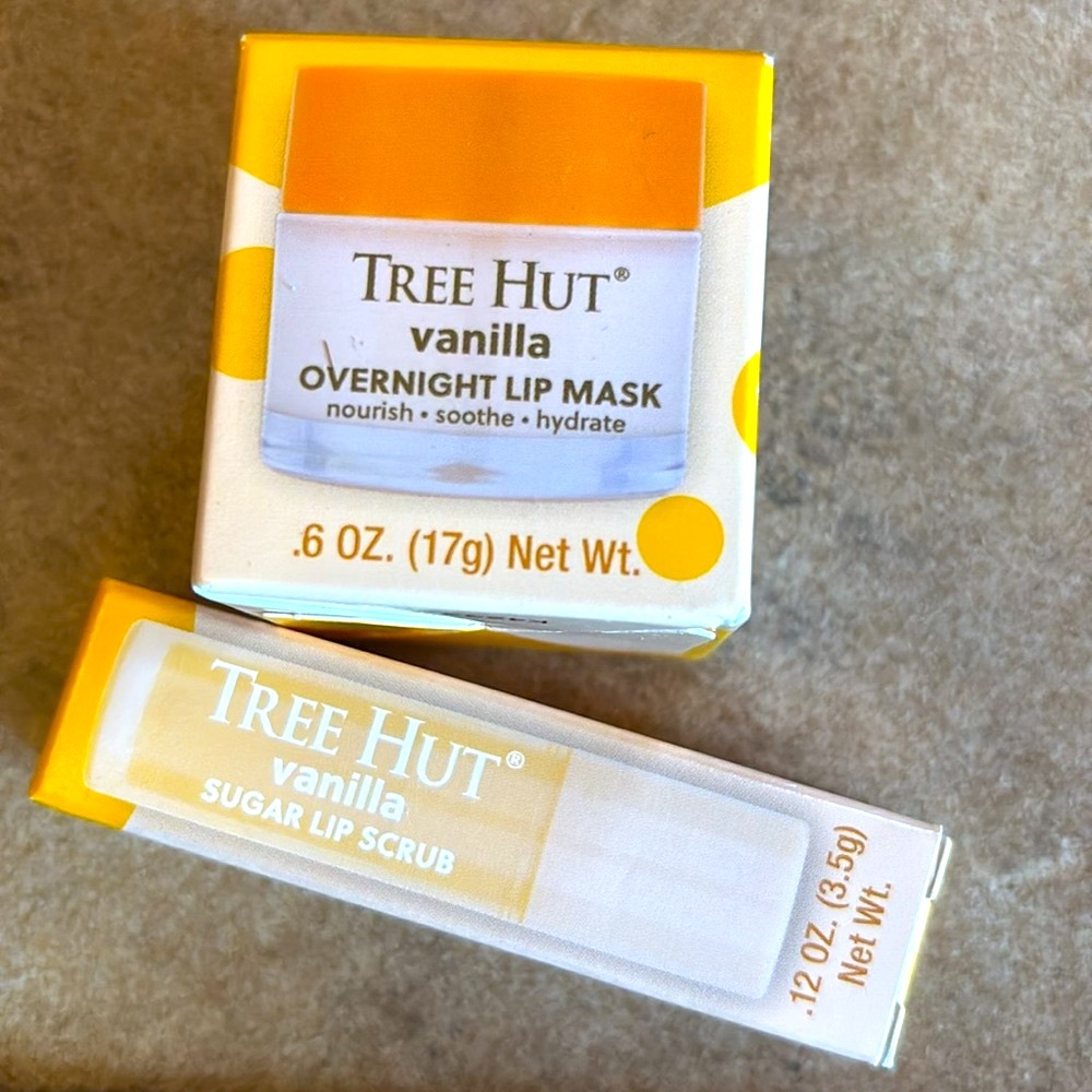 Tree Hut Bundle | Vanilla Overnight Lip Mask | Vanilla Sugar Lip Scrub | 2 Items